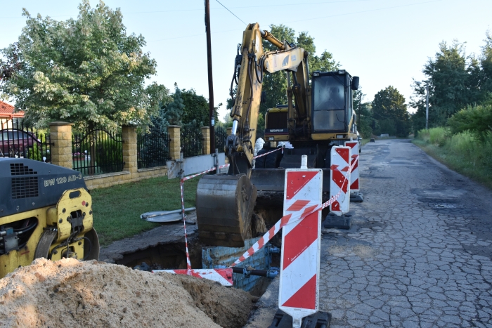 Remont ma ulicy Marii Dąbrowskiej w Bobrownikach