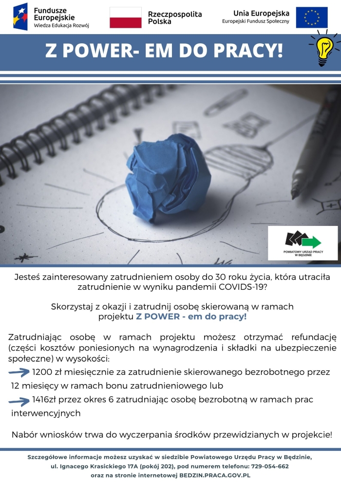 Plakat z treścią komunikatu