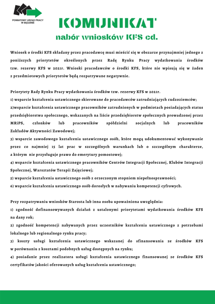 Plakat z treścią komunikatu - część 2