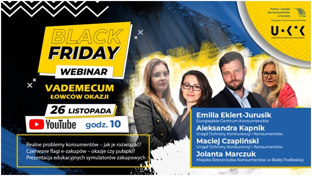 Webinarium 'Vademecum łowców okazji' - plakat promocyjny Webinarium 'Vademecum łowców okazji' - plakat promocyjny