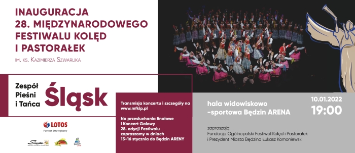 Grafika promocyjna koncertu inauguracyjnego Zespołu Pieśni i Tańca Śląsk