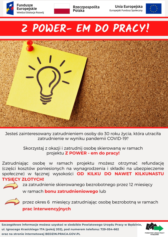 Plakat z treścią komunikatu